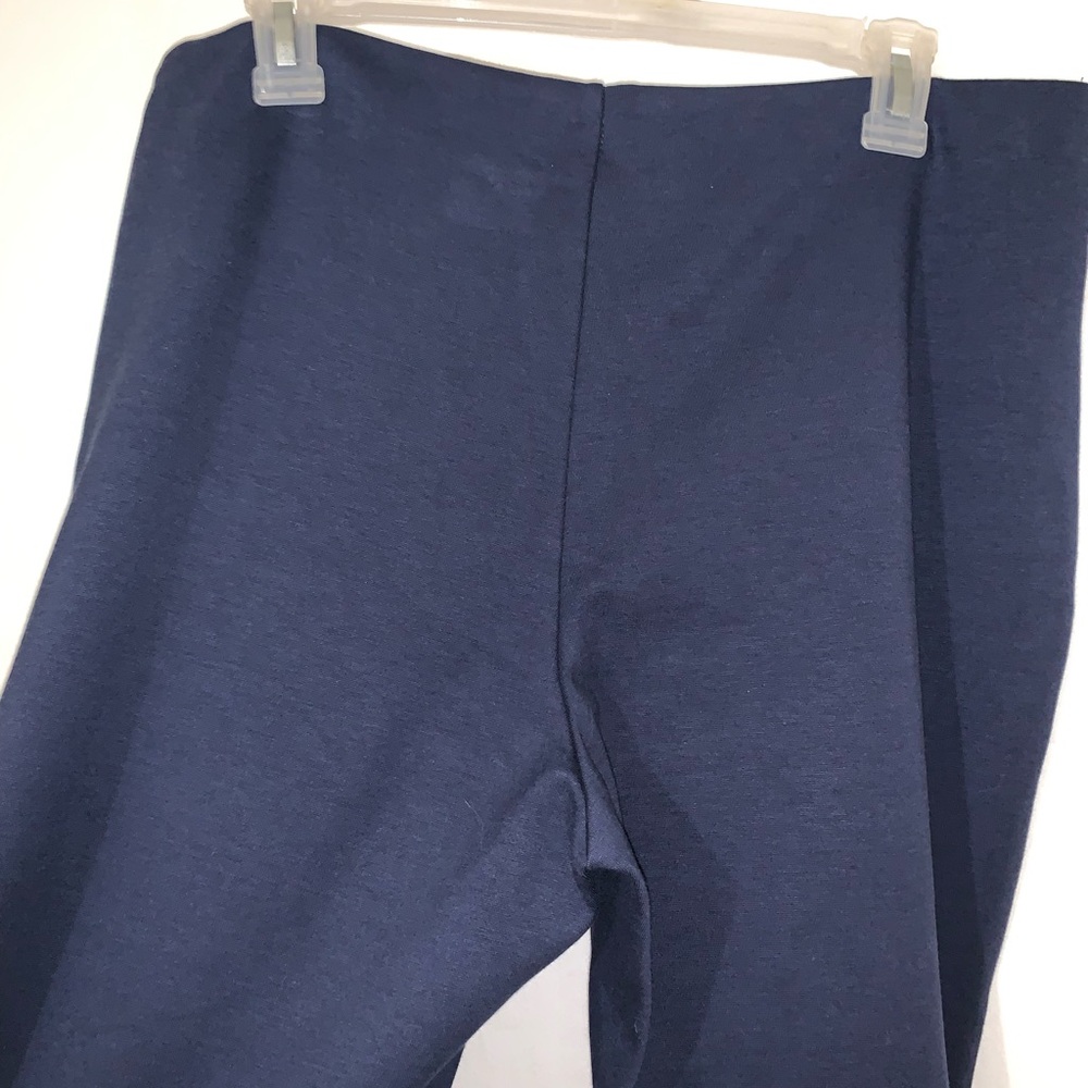 NWT Everlane The Dream Kick Flare Pin-tuck Side Zip Pull On Trouser Navy L - Picture 11 of 16
